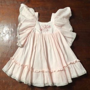 Well Dressed Wolf pink flutter sleeve dress